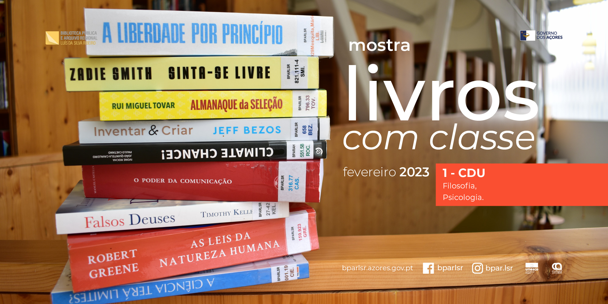 Mostra | Livros com Classe [Classe 1 – CDU]