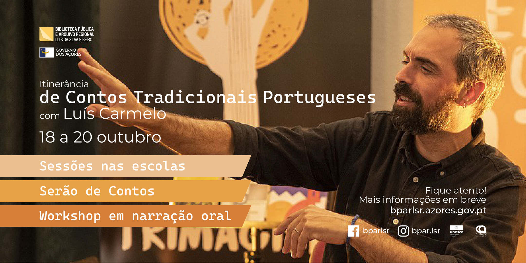 Itinerância de contos tradicionais portugueses com Luís Carmelo