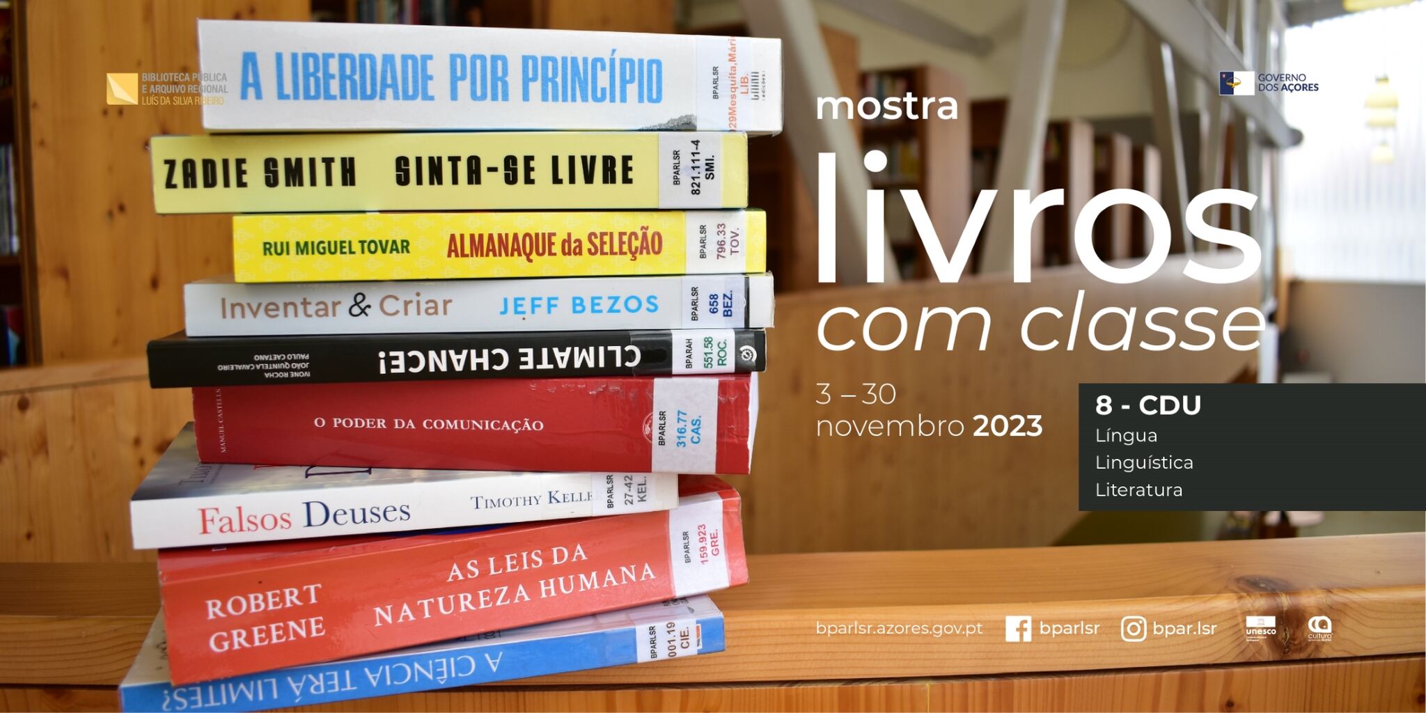 NOTA INFORMATIVA Mostra| Livros com Classe [Classe 8 – CDU]