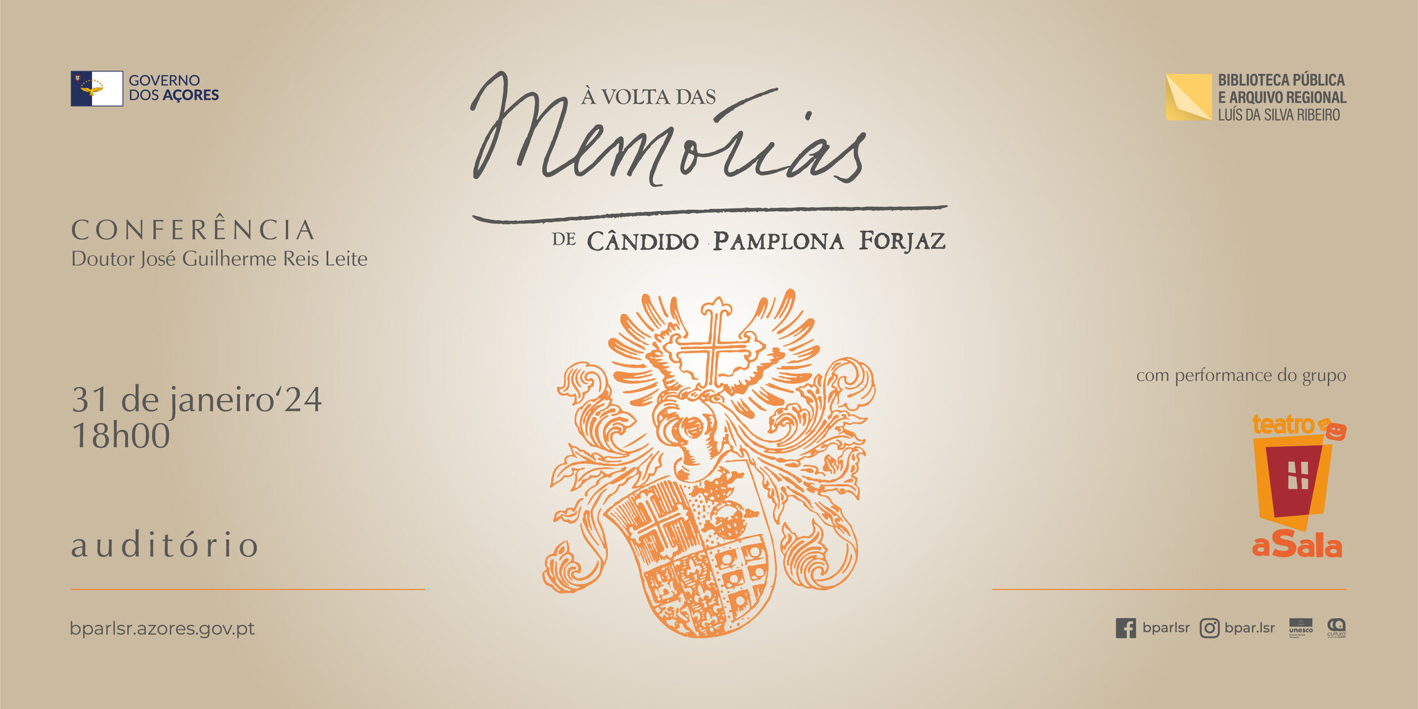 Conferência | À volta das memórias de Cândido Pamplona Forjaz