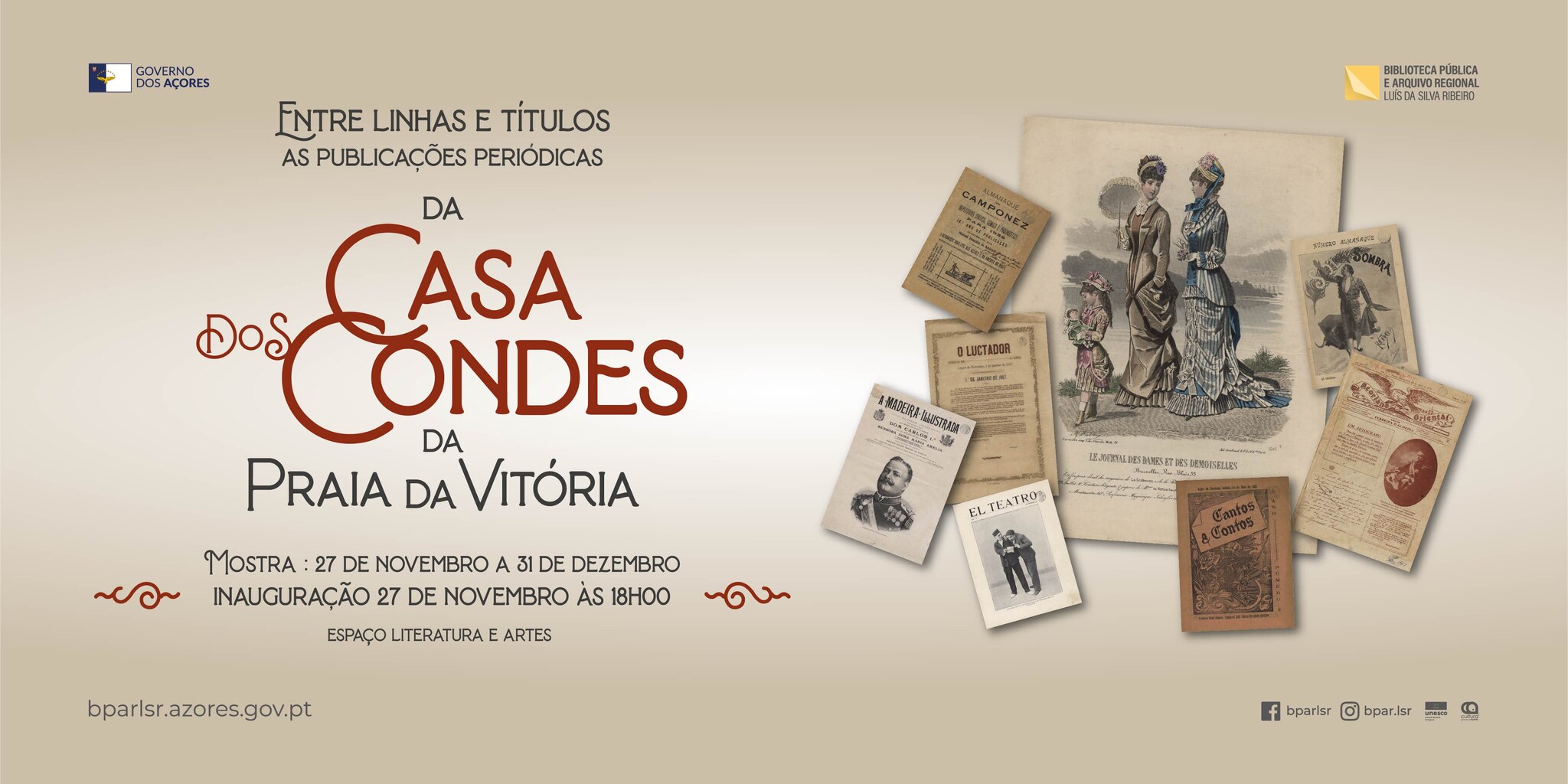 Mostra documental Entre linhas e títulos: as publicações periódicas da Casa dos Condes da Praia da Vitória