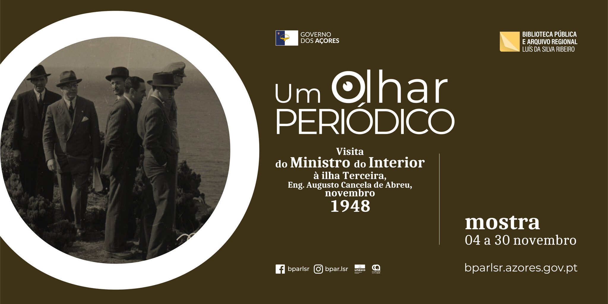 Um Olhar Periódico | Visita do Ministro do Interior à ilha Terceira, Eng.º Augusto Cancela de Abreu, novembro de 1948