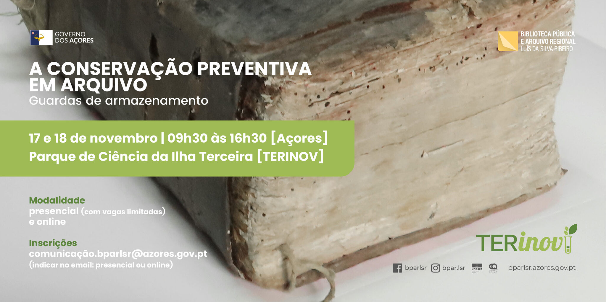 Workshop | A conservação preventiva em arquivo: guardas de armazenamento