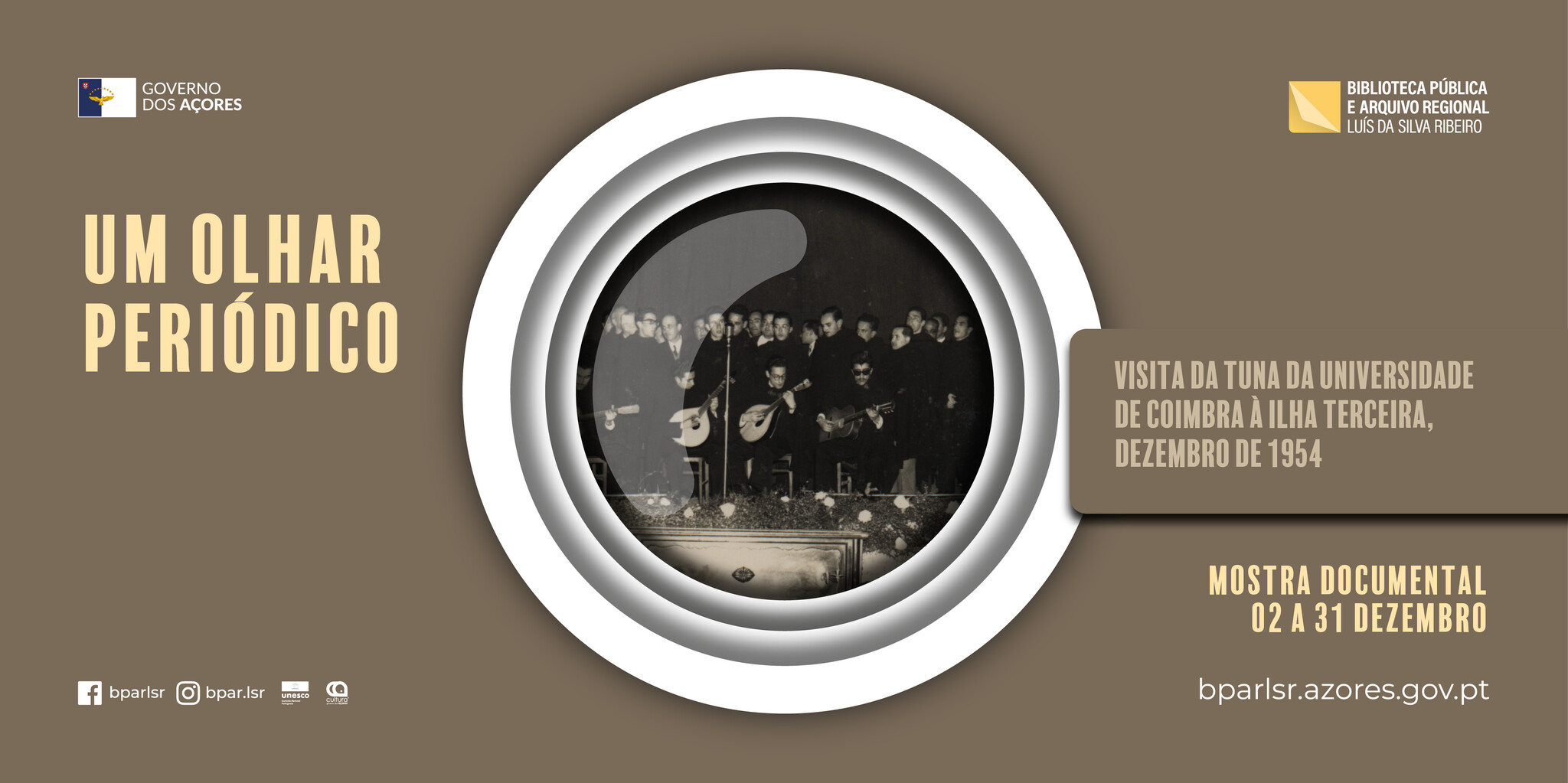 Um Olhar Periódico | Visita da Tuna da Universidade de Coimbra à Ilha Terceira, dezembro de 1954