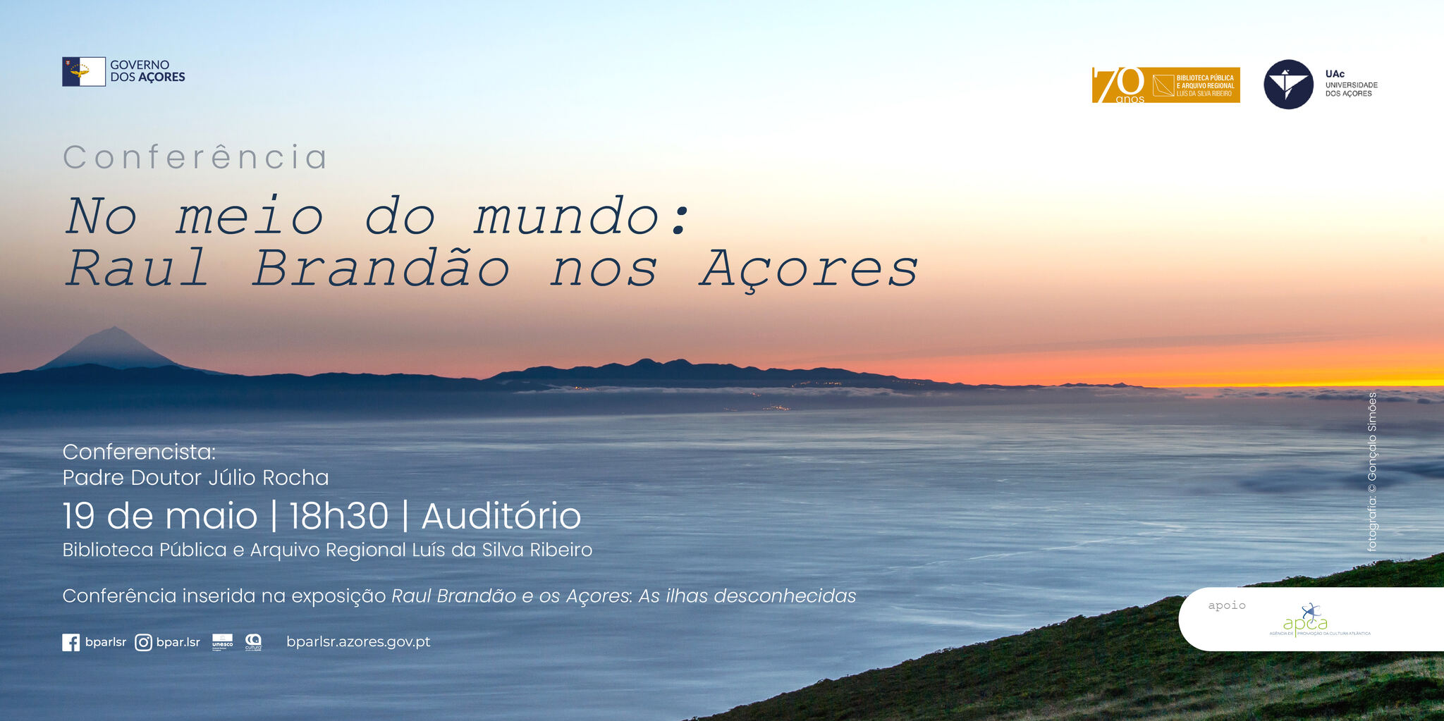 Conferência | No meio do mundo: Raul Brandão nos Açores